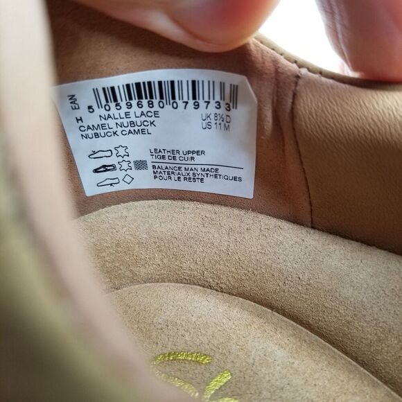 Clarks Women's Nalle Lace Nubuck Leather Sneakers Sz 11 M Camel Beige Low Top - Picture 7 of 7